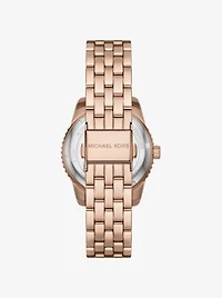 Mini Bryant Pavé Logo Rose Gold-Tone Watch