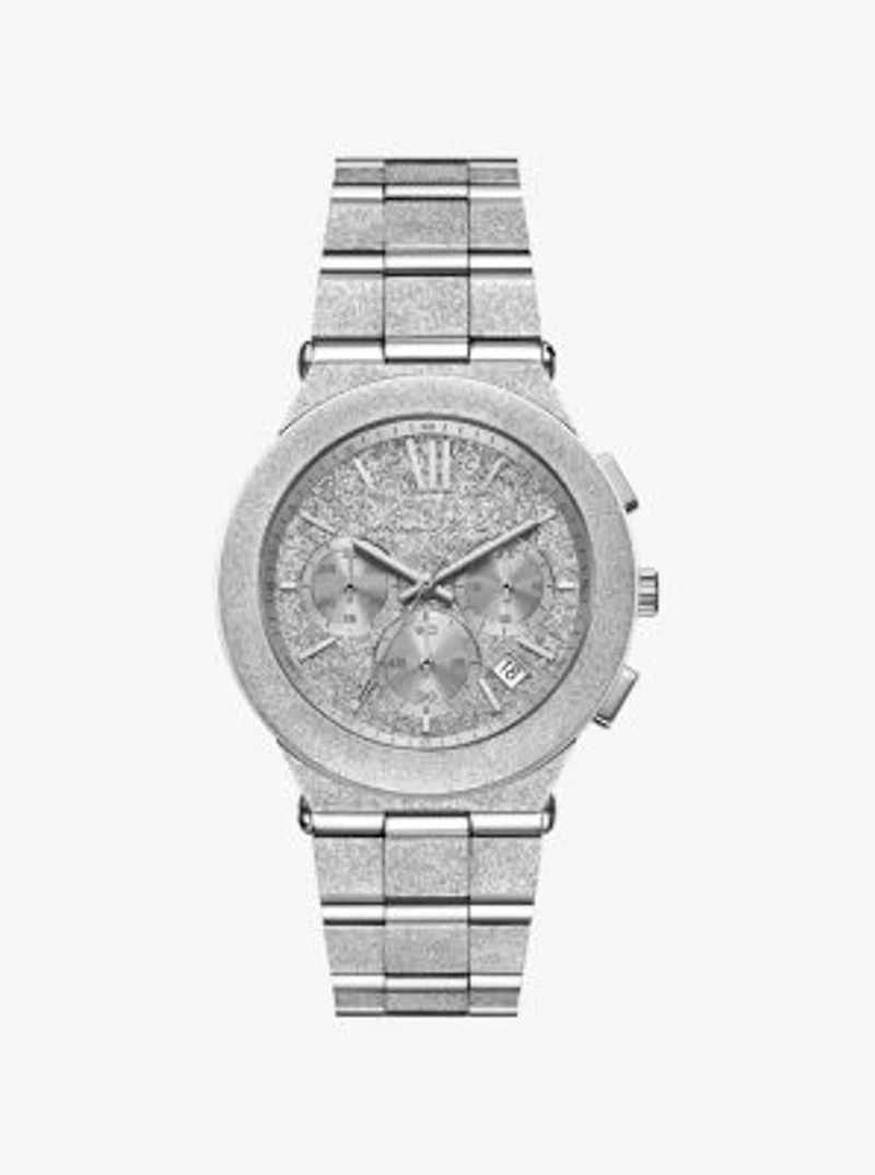 Oversized Billie Frosted Silver-Tone Watch