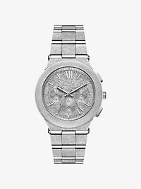 Oversized Billie Frosted Silver-Tone Watch