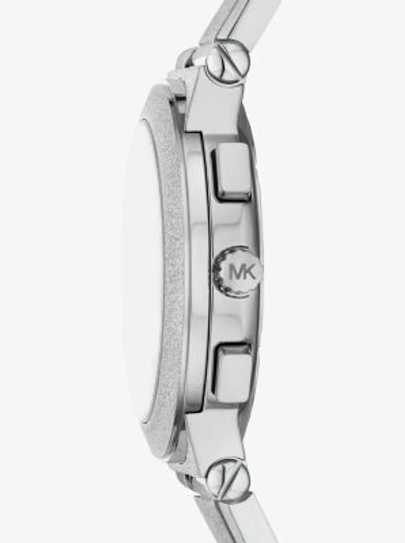 Oversized Billie Frosted Silver-Tone Watch