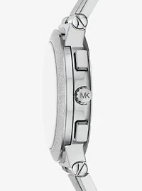 Oversized Billie Frosted Silver-Tone Watch