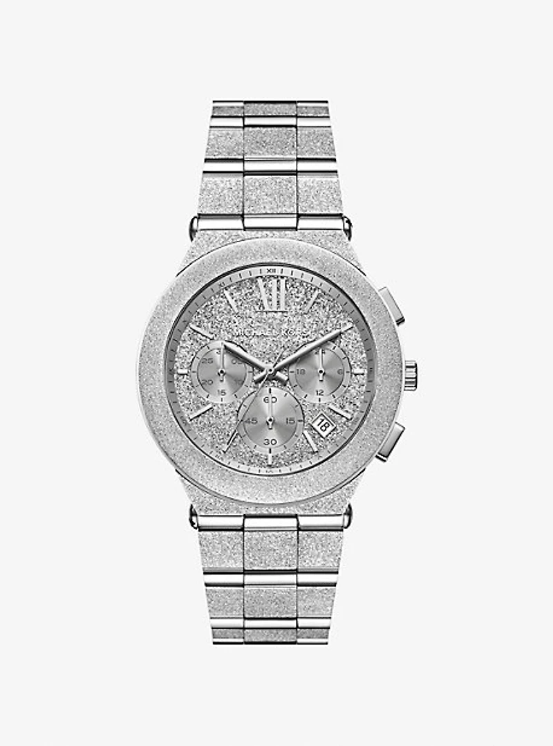 Oversized Billie Frosted Silver-Tone Watch