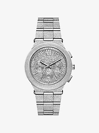 Oversized Billie Frosted Silver-Tone Watch