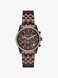 Mini Bryant Pavé Brown-Tone Watch