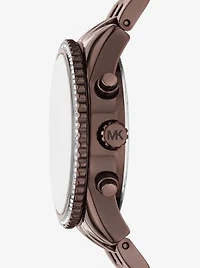 Mini Bryant Pavé Brown-Tone Watch