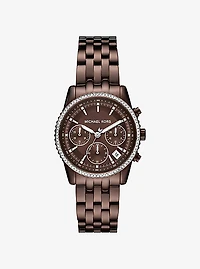 Mini Bryant Pavé Brown-Tone Watch