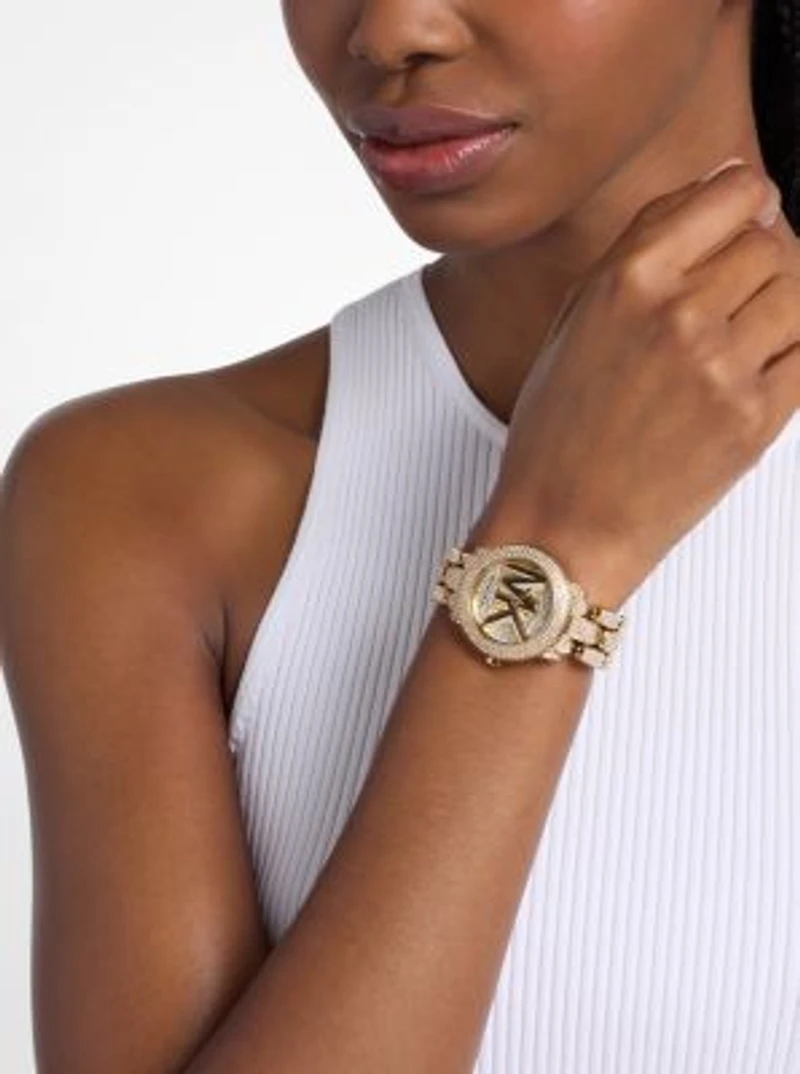 Pavé Phoebe Gold-Tone Watch