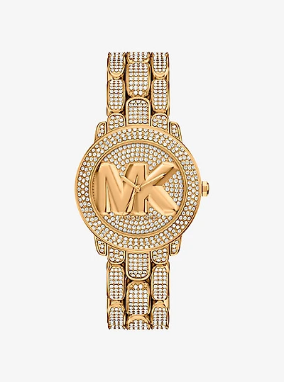 Pavé Phoebe Gold-Tone Watch
