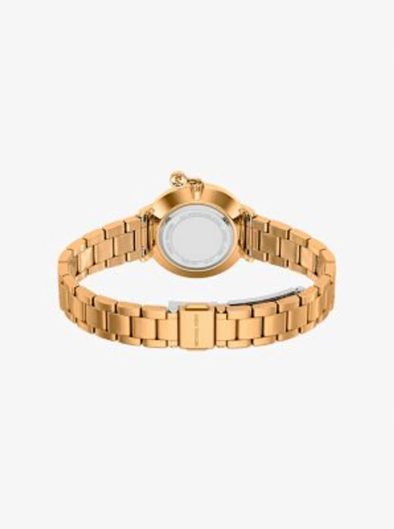 Mini Pyper Pavé Gold-Tone Watch