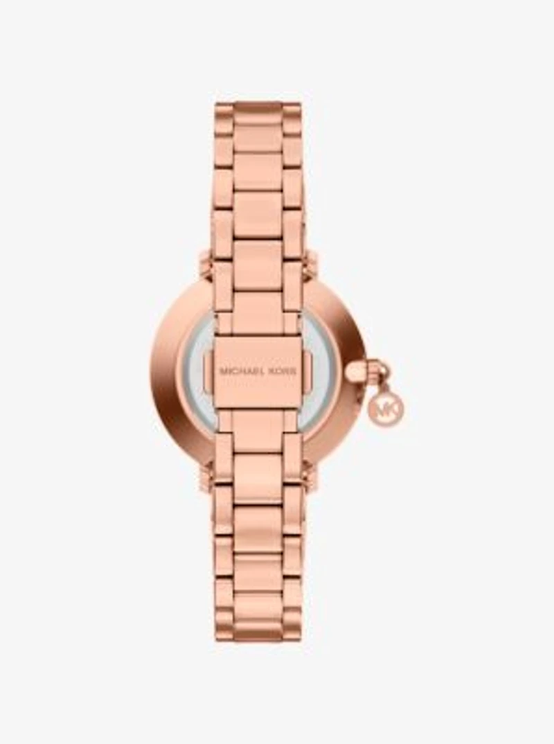 Mini Pyper Pavé Rose Gold-Tone Watch