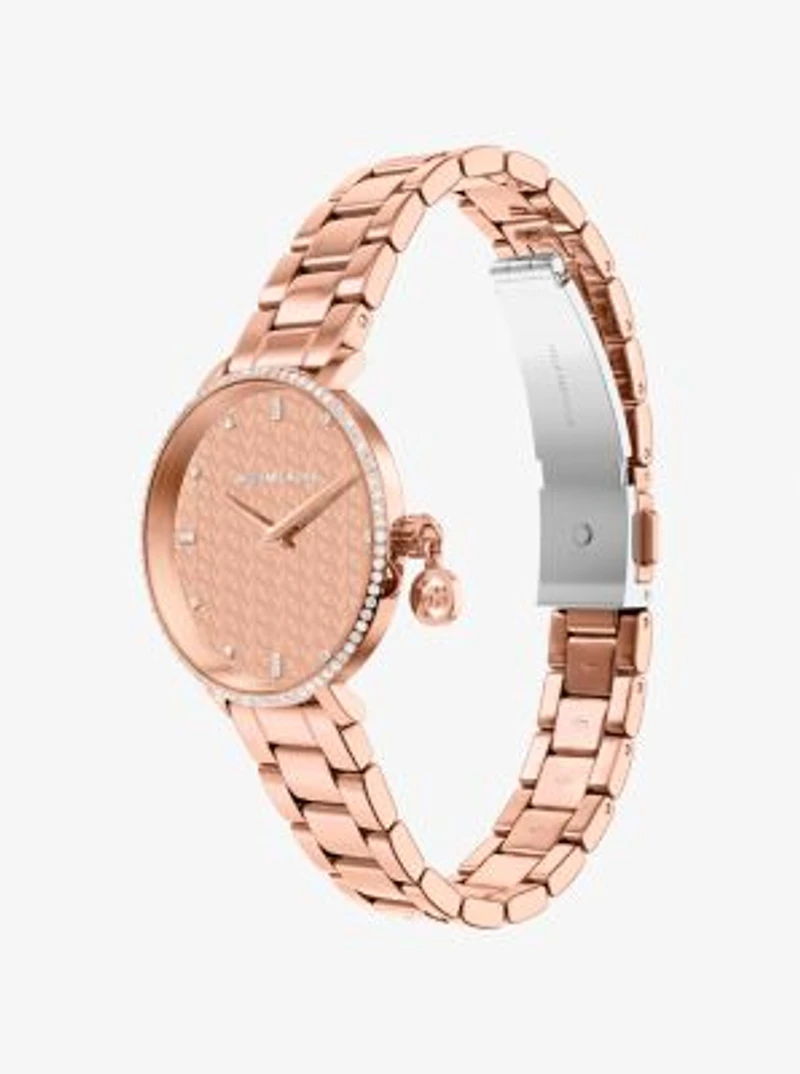 Mini Pyper Pavé Rose Gold-Tone Watch