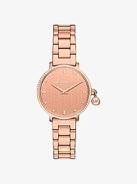 Mini Pyper Pavé Rose Gold-Tone Watch