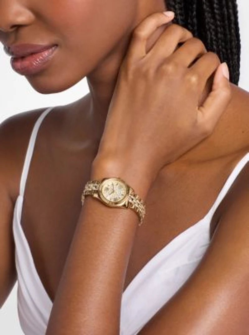 Petite Lexington Pavé Gold-Tone Watch