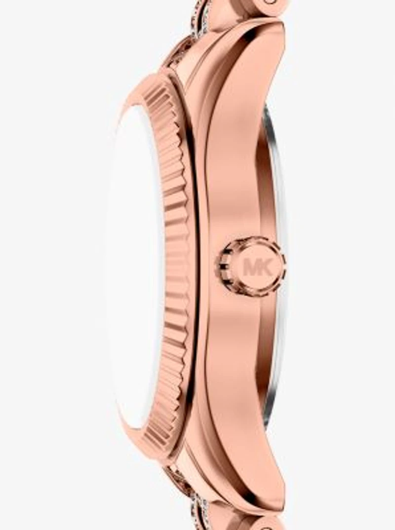 Petite Lexington Pavé Rose Gold-Tone Watch