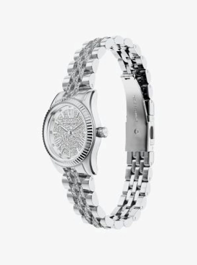 Petite Lexington Pavé Silver-Tone Watch