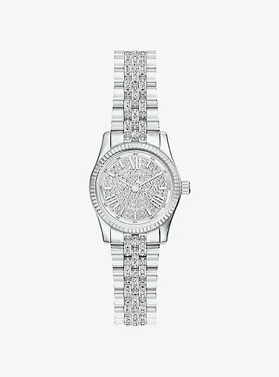 Petite Lexington Pavé Silver-Tone Watch