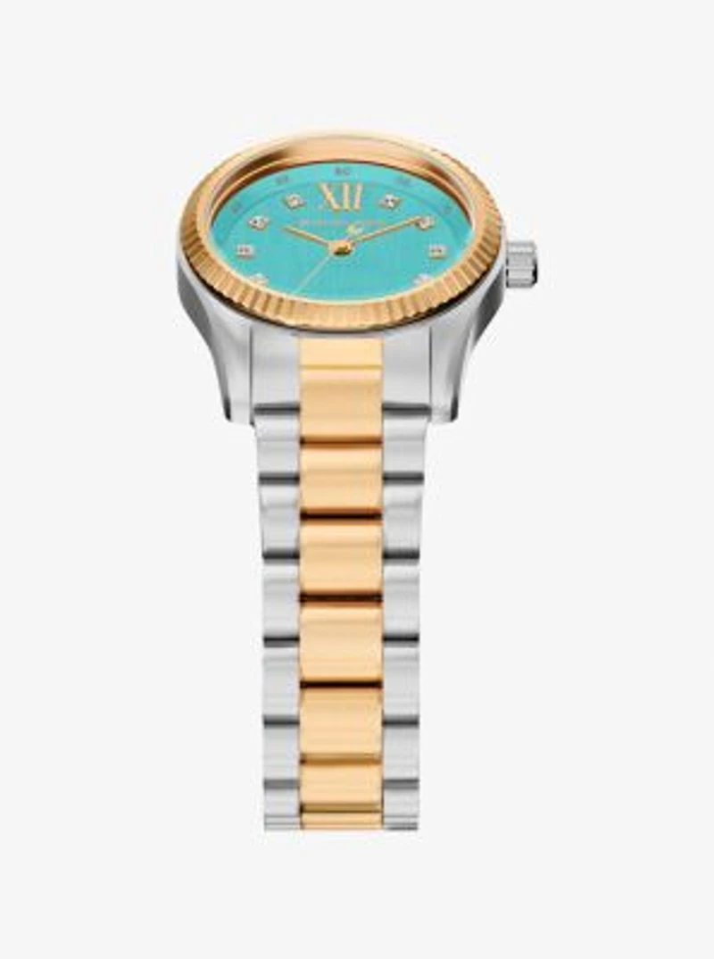 Petite Lexington Pavé Two-Tone Watch