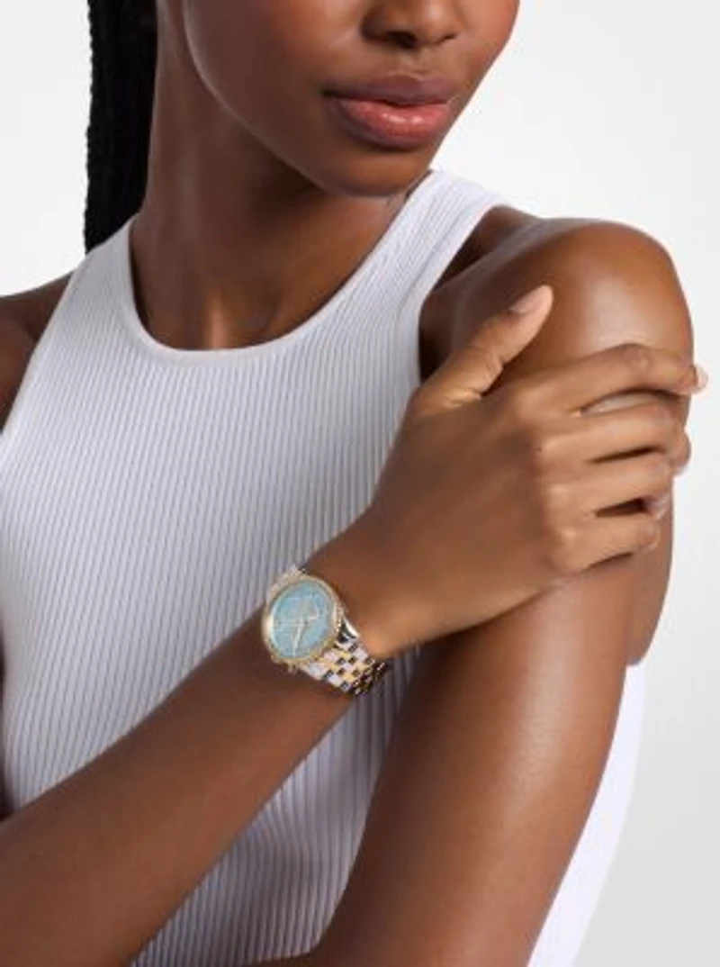 Bryant Pavé Two-Tone Watch