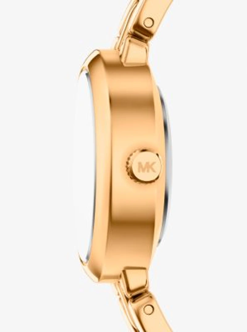 Petite Maude Gold-Tone Watch and Pavé Bangle Jewelry Gift Set