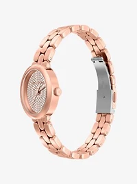 Petite Maude Rose Gold-Tone Watch and Pavé Bangle Jewelry Gift Set