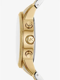Oversized Hutton Two-Tone Watch
