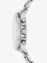 Oversized Sage Silver-Tone Watch
