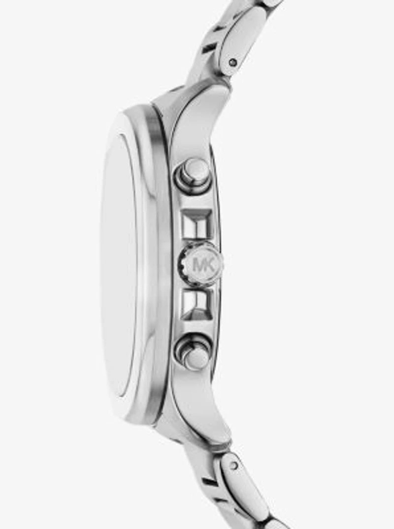 Oversized Sage Silver-Tone Watch