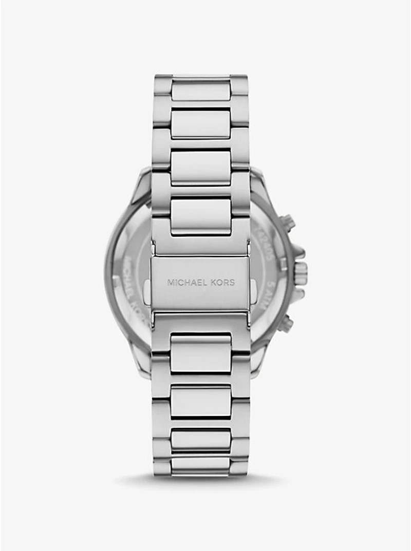 Oversized Sage Silver-Tone Watch