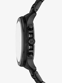 Oversized Sage Black-Tone Watch