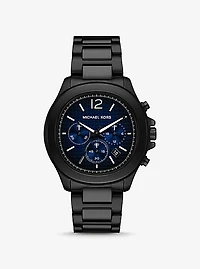 Oversized Sage Black-Tone Watch