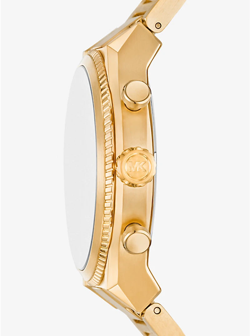 Oversized Panorama Gold-Tone Watch