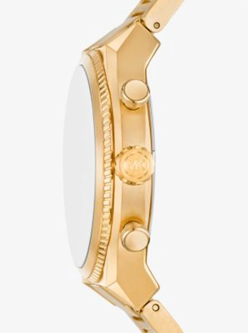 Oversized Panorama Gold-Tone Watch