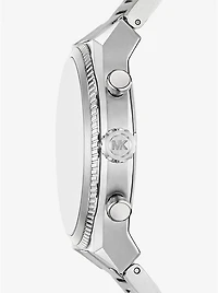 Oversized Panorama Silver-Tone Watch