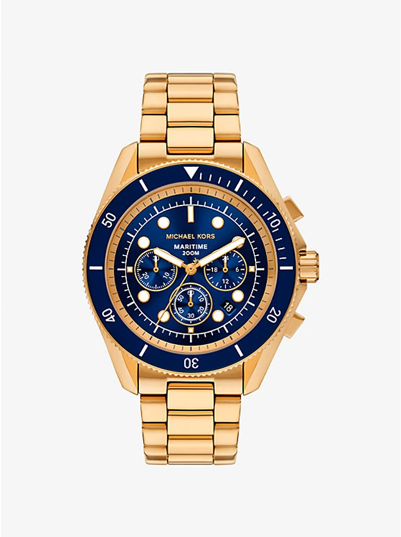 Oversized Maritime Gold-Tone Watch