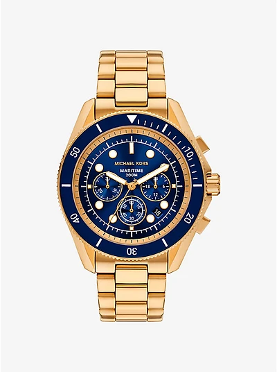Oversized Maritime Gold-Tone Watch
