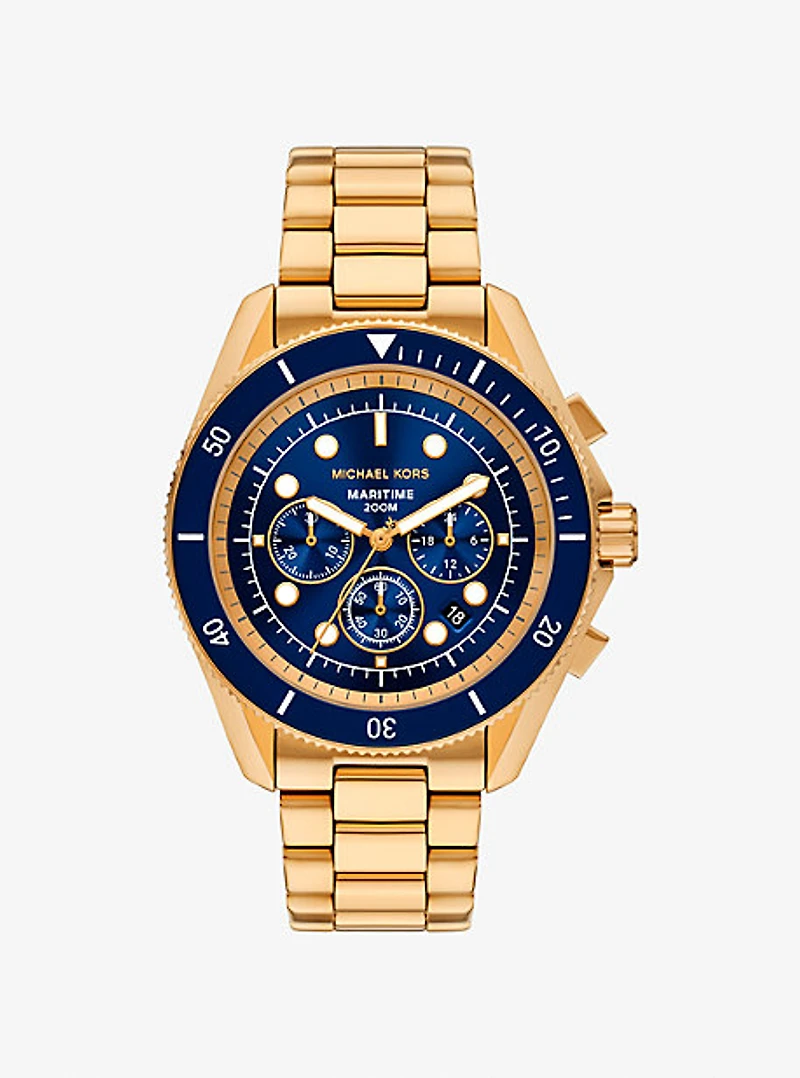 Oversized Maritime Gold-Tone Watch
