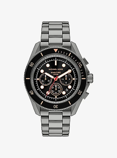 Oversized Maritime Gunmetal Watch