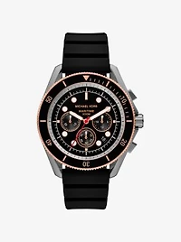 Oversized Maritime Gunmetal and Silicone Watch