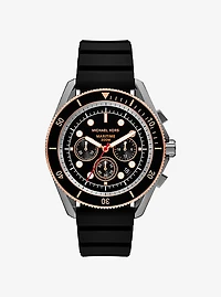 Oversized Maritime Gunmetal and Silicone Watch