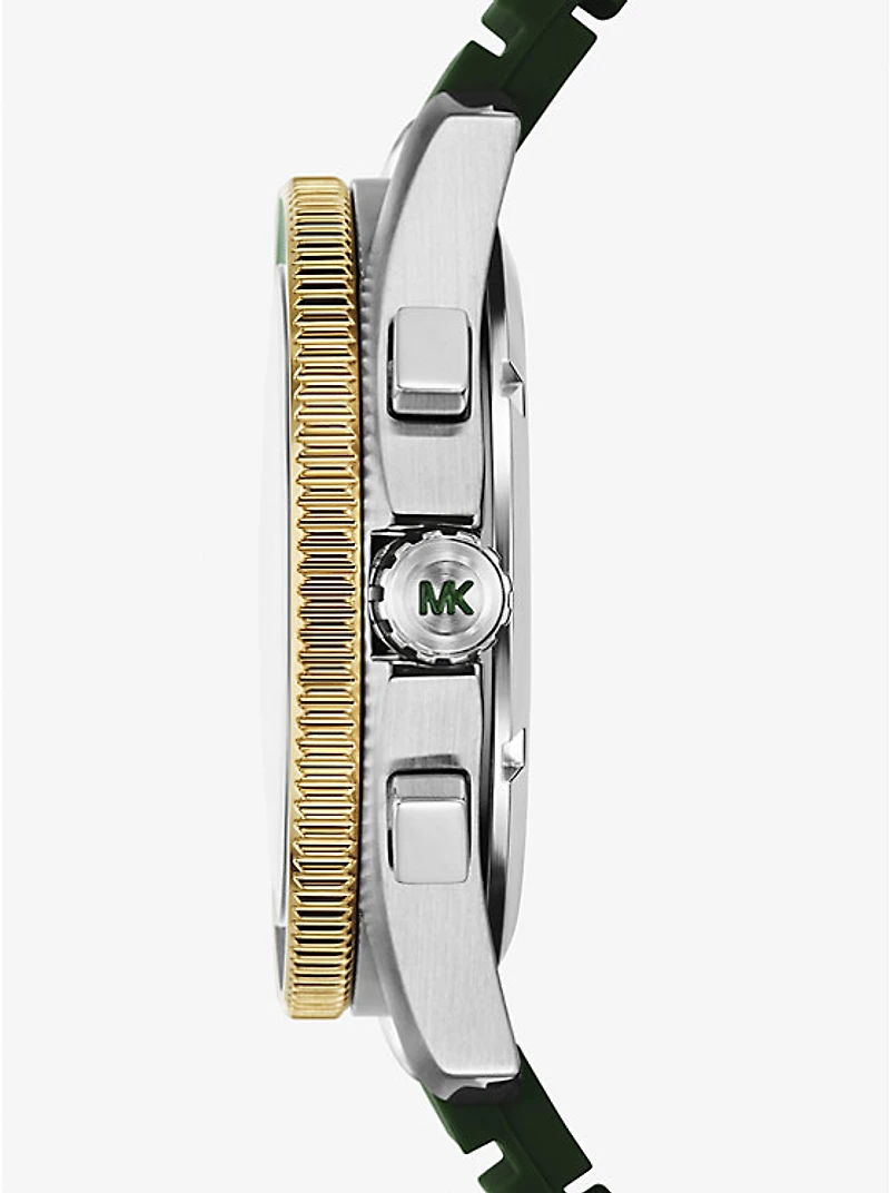 Oversized Maritime Two-Tone and Silicone Watch