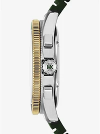 Oversized Maritime Two-Tone and Silicone Watch