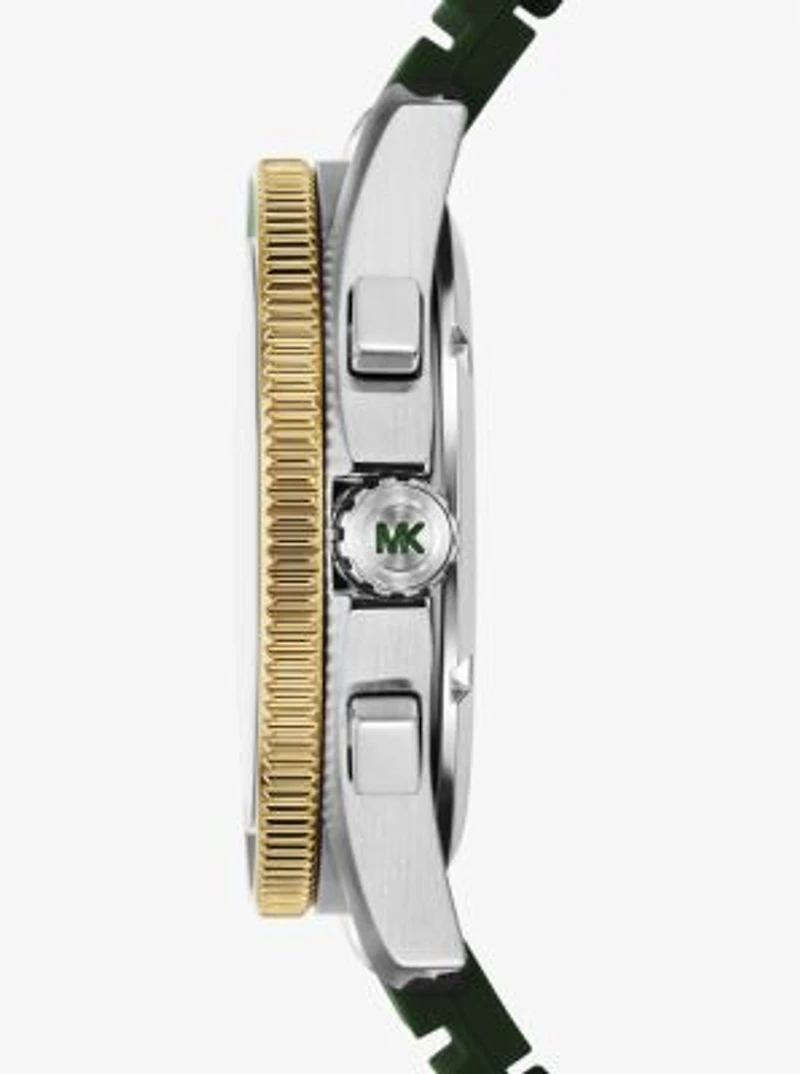 Oversized Maritime Two-Tone and Silicone Watch