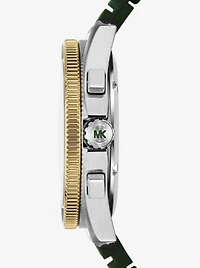 Oversized Maritime Two-Tone and Silicone Watch