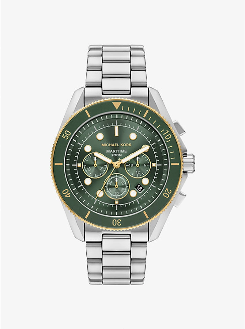 Oversized Maritime Two-Tone Watch