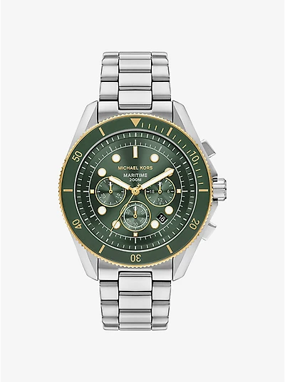 Oversized Maritime Two-Tone Watch