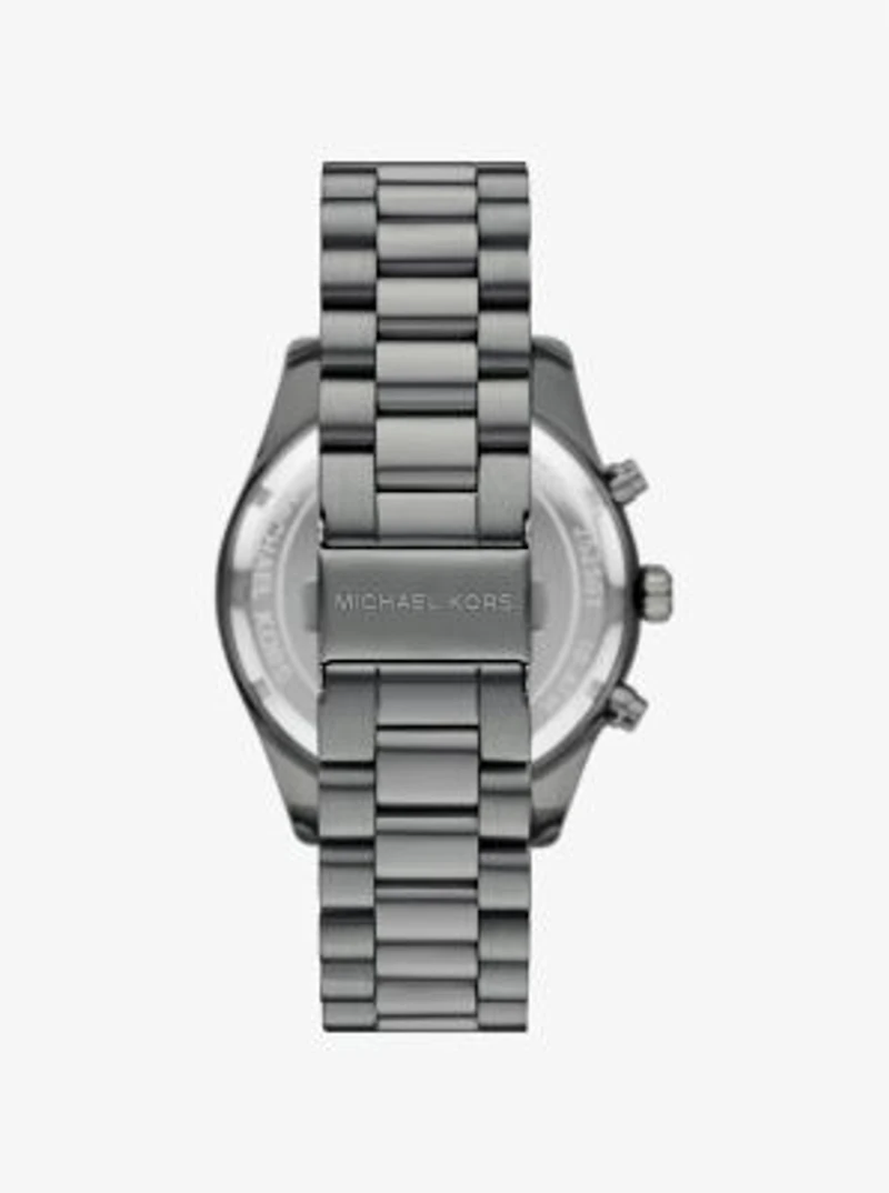 Oversized Lexington Gunmetal Watch and Bracelet Gift Set