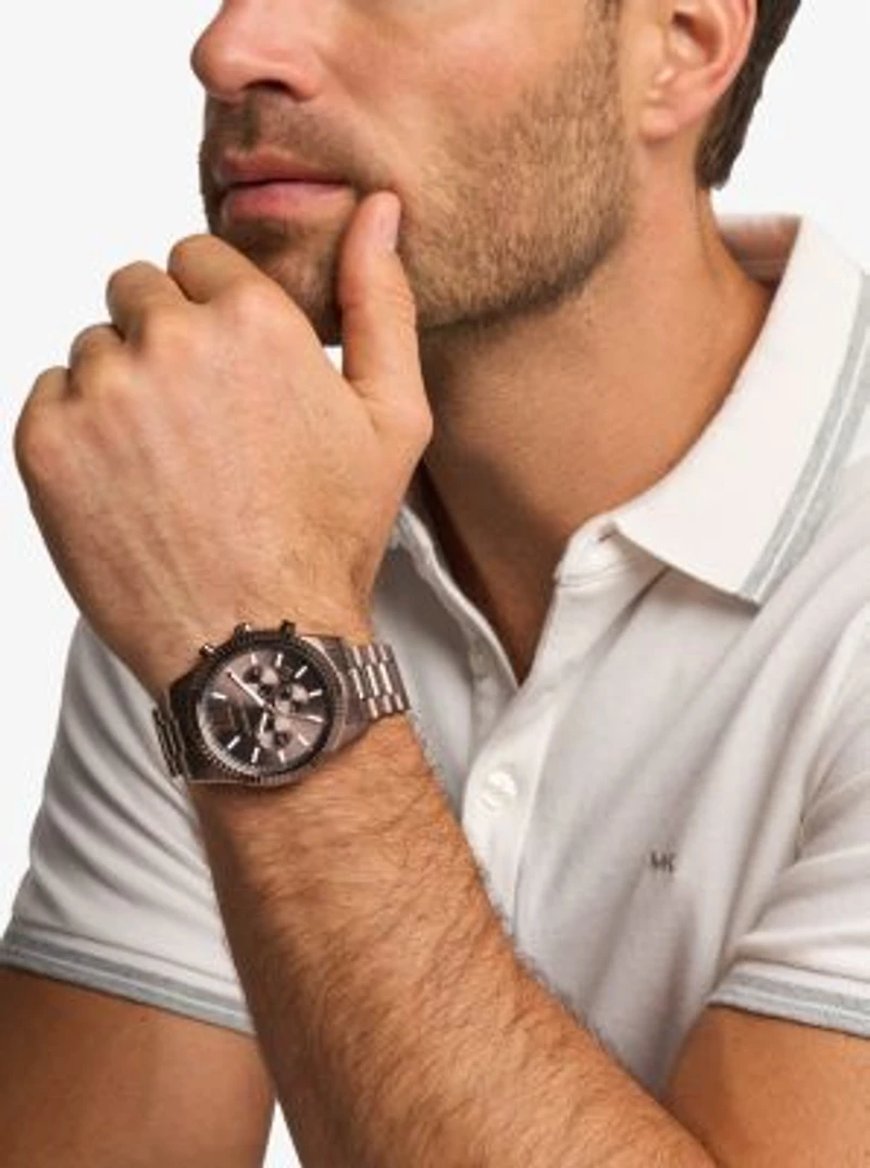 Oversized Lexington Brown-Tone Watch