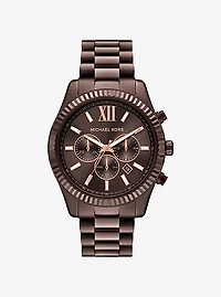 Oversized Lexington Brown-Tone Watch