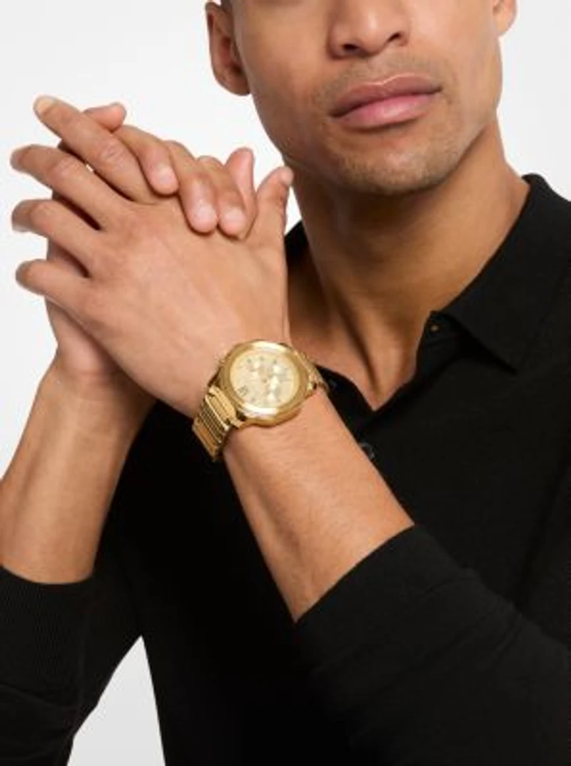 Oversized Prescott Gold-Tone Watch