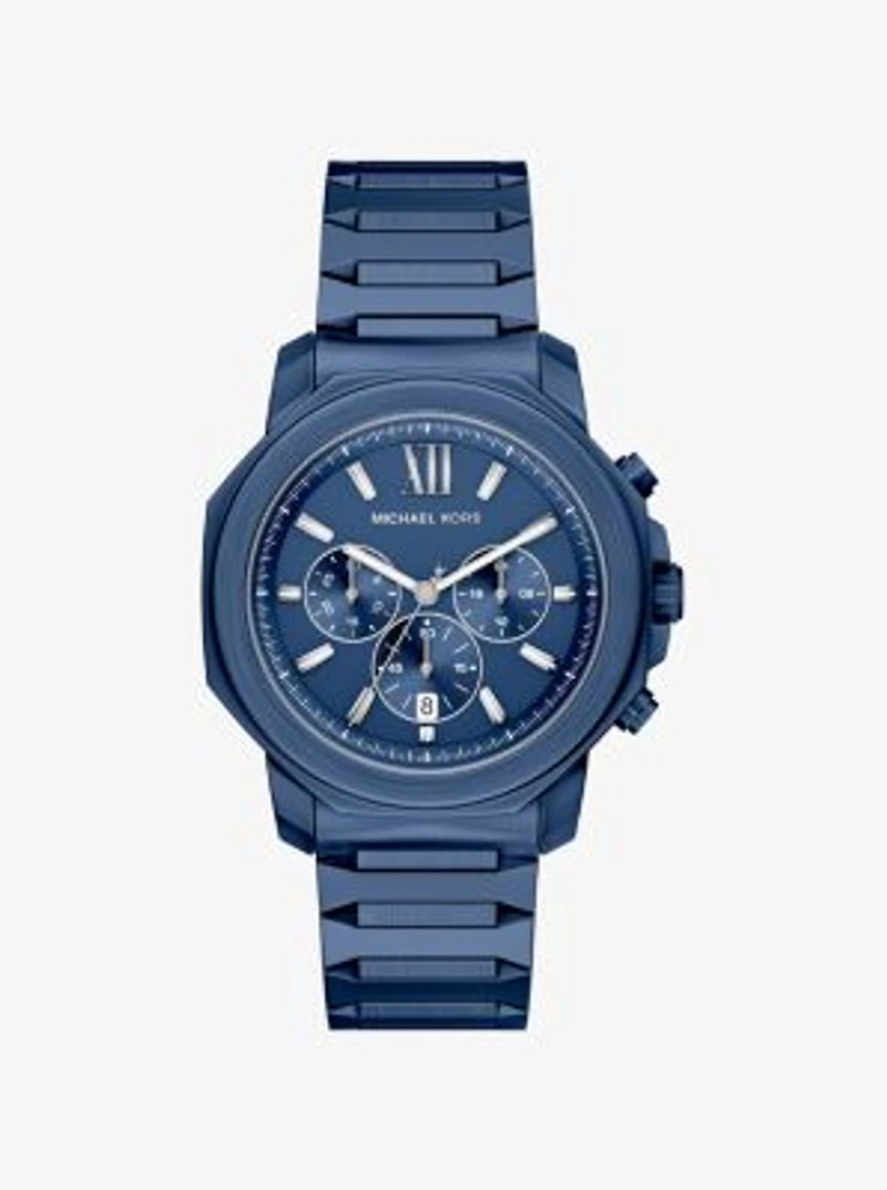 Oversized Prescott Blue-Tone Watch